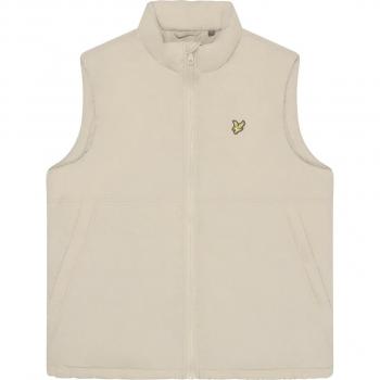 Lyle & Scott Men's Sleeveless Padded Down Gilet - White/Tan - Extra Large/Size 42