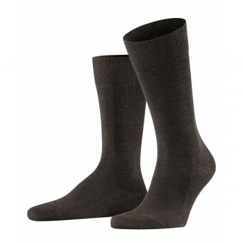 Falke Family Dark Brown Cotton Blend Socks for Men - Size 47-50