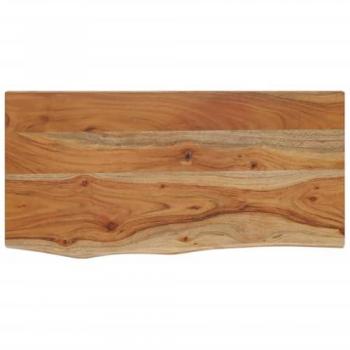Estante de pared rectangular de madera de acacia con bordes vivos 60x30x2,5 cm