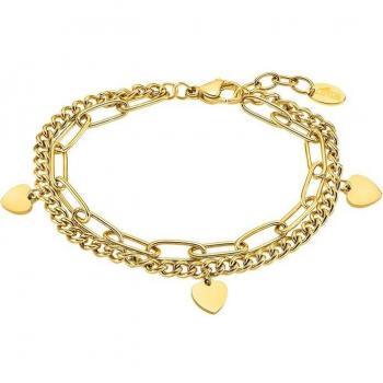 Pulsera Lotus Style LS2314-2/2 Woman's Heart Acero Inoxidable 316L Doble Cadena Mujer Acabado Brillo
