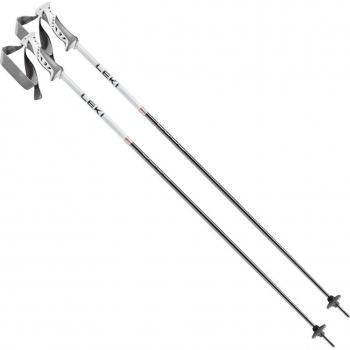 Bastones de trekking Leki Alpino Bliss - Color blanco y gris oscuro, par de 110 cm, ligeros y ajustables con empuñaduras cómodas