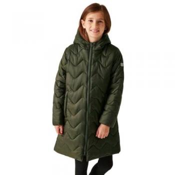 Regatta Kids Water-Repellent Quilted Jacket - Dark Khaki/Black, Size 15-16 Years