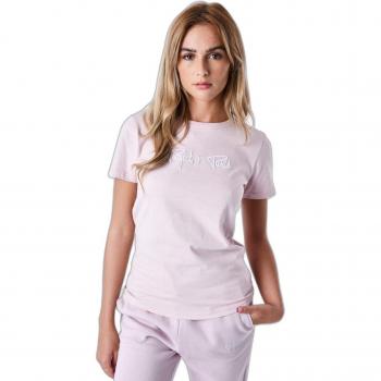 Project X Paris Basic Women's Embroidered Logo T-Shirt in Powder Pink, Size L
