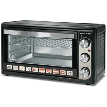 Horno Eléctrico Ventilado Johnson X45 2000W, Capacidad 45 Litros, Color Negro