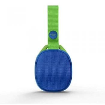 Vieta Pro Altavoz Kids - Altavoz portátil, Bluetooth 5.0, Radio FM, Reproductor USB, Micrófono, entrada aux-in, resistencia al agua IPX7, función true wireless, 5 h de batería. Acabado en azul y verde