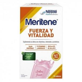 Meritene Fuerza y Vitalidad Batido 15 Sobres 30 g Sabor Fresa