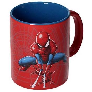 SD toys Taza Diseño Spider-Man Marvel, Cerámica, Rojo-Azul, 7x13x9 cm