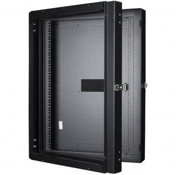 Armario Rack de Pared 16U Lanview/Logon Negro, Dimensiones 48,30cm x 600mm x 150mm