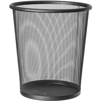 ArtMoon Mesh Papelera Circular de Rejilla Metalica, Hecha de Acero Recubierto de Polvo, Papelera Negra, Capacidad 12L