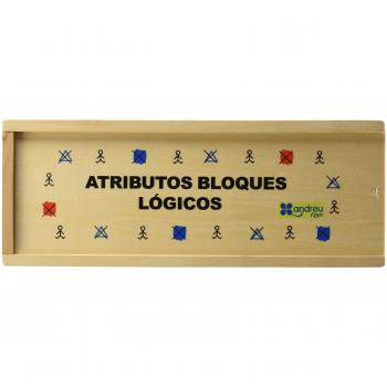 Juego Didáctico Bloques Lógicos Andreutoys Atributos 20 Piezas 27x10x5 cm