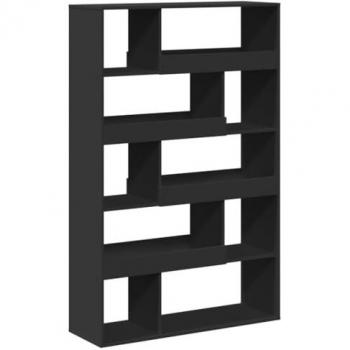 Estantería de madera de ingeniería negra 100x33x156,5 cm