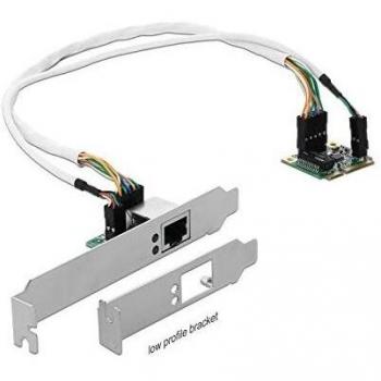 Tarjeta de red Mini PCIe I/O PCIe de medio tamaño con 1 x Gigabit LAN (Bajo Perfil)