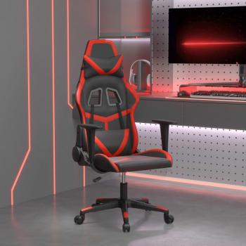 Silla gaming cuero sintético negro y rojo vidaXL