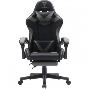 Silla Gaming Tempest Shake con Reposapiés y Masaje Gris
