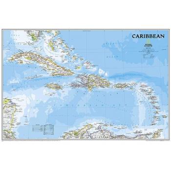 Mapa de Pared Clásico de la Caribe - Poster de National Geographic en Papel