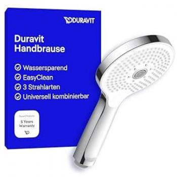 Teleducha Duravit Universal 3 Jets con Ahorro de Agua MinusFlow, Redonda Ø 120 mm, Cromada
