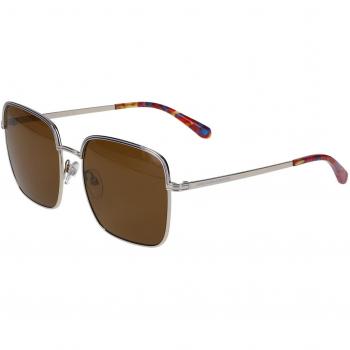 Anteojos de Sol United Colors of Benetton 7038 813 para Mujer Plateadas, Lentes de Sol 56 mm Silver, Gafas de Sol para Mujer Plateadas