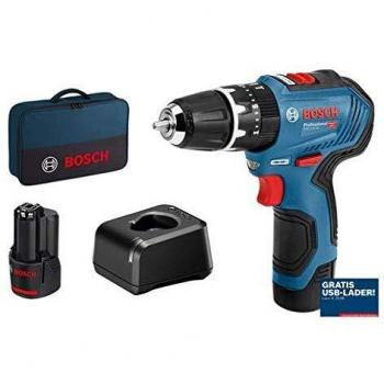 Bosch Taladro PERCUTOR GSB12V-15 2.0A MALETIN, Azul, 0