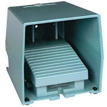 Schneider Electric XPEM310 XPE-M Conmutador Pedal Sencillo con Cubierta Metálico, 1 NC + 1 NA, Azul