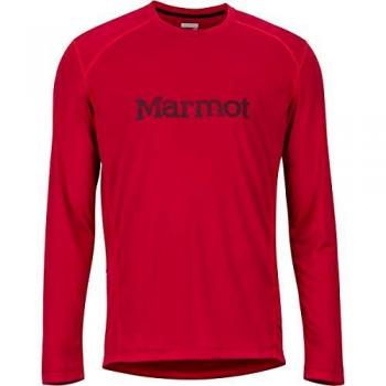 Marmot Windridge with Graphic LS Sudadera, Hombre, Brick/Black, Medium