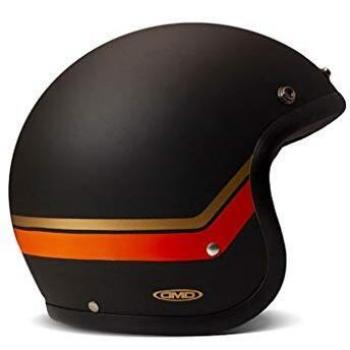 Casco DMD vintage jet negro mate estilo caféracer modelo Sunset