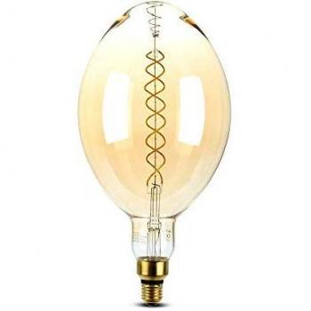 Bombilla LED 8W E27 Dimmerable con Filamento Doble, Luz Cálida 2000K, Cristal Ámbar VT-2168D