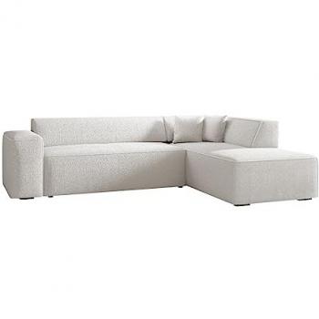 Sofá rinconero Comfivo 289 Baloo, blanco, 267 x 205 x 72 cm