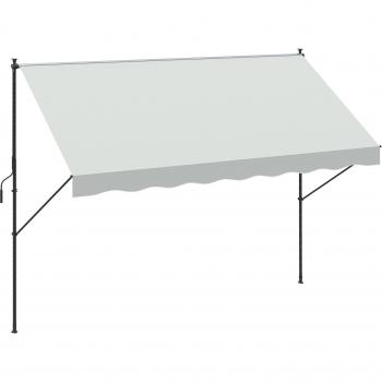 Toldo Manual Retráctil Outsunny 300x170x200-290 cm UV40+ Crema