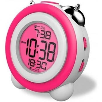 Daewoo DCD-220PK - Despertador Digital con función Snooze, Rosa, Blanco