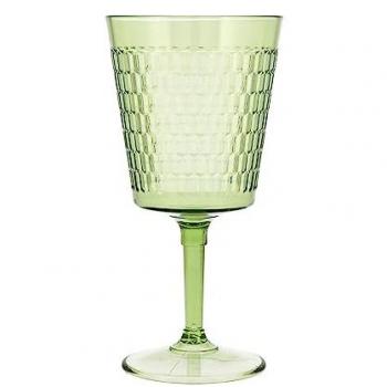 Copa de Vino Plástico Verde 420 ml - Pack de 12 Unidades Quid