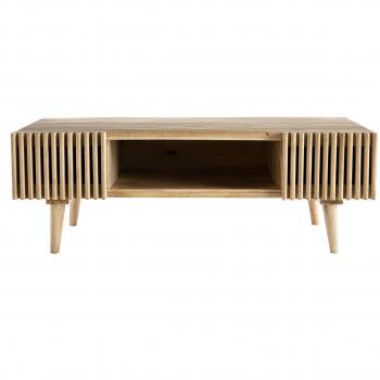 Mesa de centro en mango macizo con puertas correderas ALBA