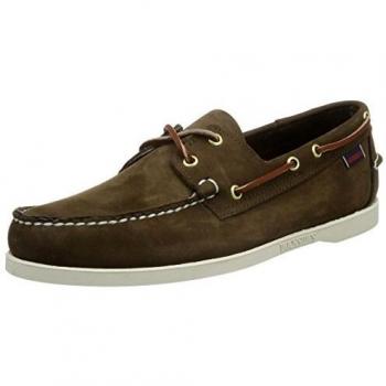 Sebago Docksides Men's Dark Brown Nubuck Boat Shoes