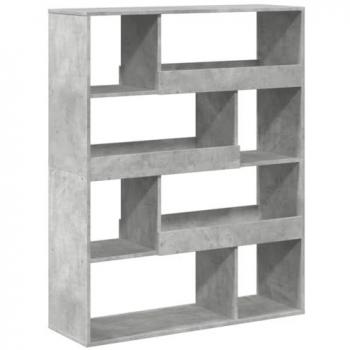 Librería de hormigón gris 100x33x125,5 cm madera multicapa