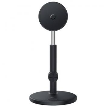 Baseus Soporte Magnético para Teléfono de Escritorio Ajustable y Giratorio, Compatible con iPhone 12 y Superiores, Samsung S23, Color Negro