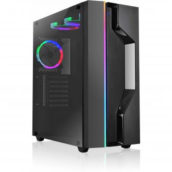 L-link KIRO - RGB, Cristal Templado, USB 3.0 Negra