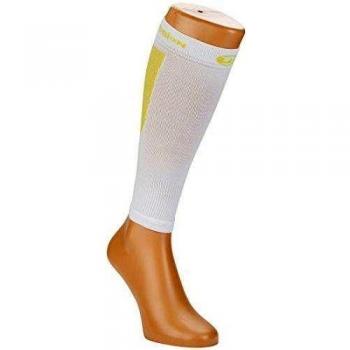 Ultrasport 23-32 mmHg - Polainas de compresión unisex, color blanco / verde, talla 45-50