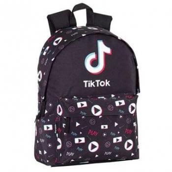 Mochila Junior Adaptable TikTok Play Perona 58651 - Mochila juvenil, adaptable, diseño inspirado en TikTok, múltiples compartimentos, correas ajustables, material resistente al agua, tamaño ideal para escolares