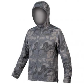 Chaqueta Endura Hummvee Waterproof Shell Gris Camuflaje XL Cortavientos Ciclismo Hombre