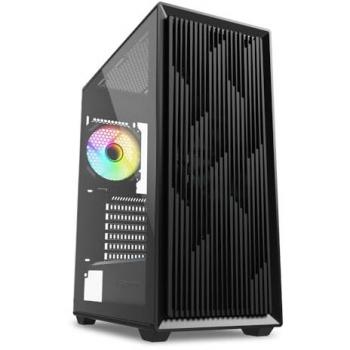 Caja Gaming Sharkoon VK2 RGB Full Tower ATX, Negro, 3 Ventiladores de 120mm y 2 Puertos USB 3.2