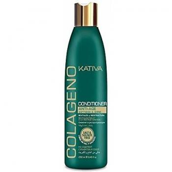 Kativa Colágeno Acondicionador Anti-Age Revitalizante 250 ml | Reestructura, Aporta Brillo y Suavidad | Cabello Débiles y Finos| Acondicionador Pelo | Proteínas de Colágeno