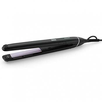 Philips Keratin BHS677/00 - Plancha de pelo, placas flotantes con keratina advanced smooth 25 x 105 mm, control digital temperatura 130º a 230º, negro
