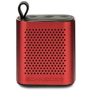 Schneider Consumer - Altavoz Bluetooth Groove Micro SC155SPKRED, Micrófono incorporado, Manos Libres, USB, Rojo