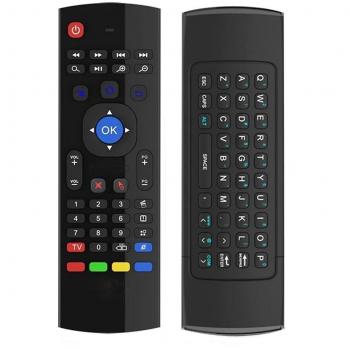 HORIZONTAL MX3 2.4G portátil Mini inalámbrico de doble cara teclado de control remoto y ratón de aire para TV Box