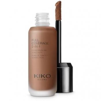 KIKO Milano Full Coverage 2-in-1 Foundation & Concealer, Base De Maquillaje Y Corrector 2 En 1, Alta Cobertura, R180 Rose 180 - 25ml