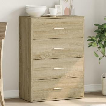 Aparador Soma 4 Cajones Roble Claro 84X60x31 Cm