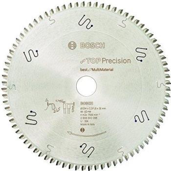 Bosch 2 608 642 098 - Hoja de sierra circular Top Precision Best for Multi Material - 254 x 30 x 2,3 mm, 80