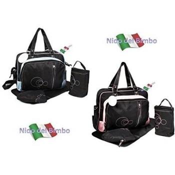 Nido del Bimbo LUX – Juego de bolsas de 4 piezas: Cambio de Pañal + Cambiador + Portabiberón + ganchos para Cochecito