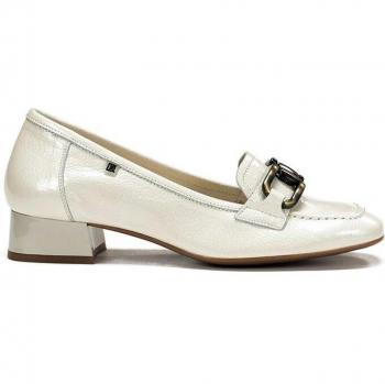 Zapatos de salón de mujer en piel Dorking by Fluchos GIA D9303 Salón Taupe