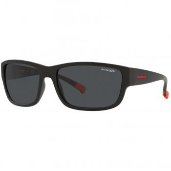 Arnette Bushwick AN 4256 Rectangle Men's Matte Black Dark Grey Sunglasses - One Size