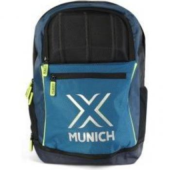 Munich Mochila Basic Azul Lima Fluor con Bolsillo Delantero y Correas Ajustables